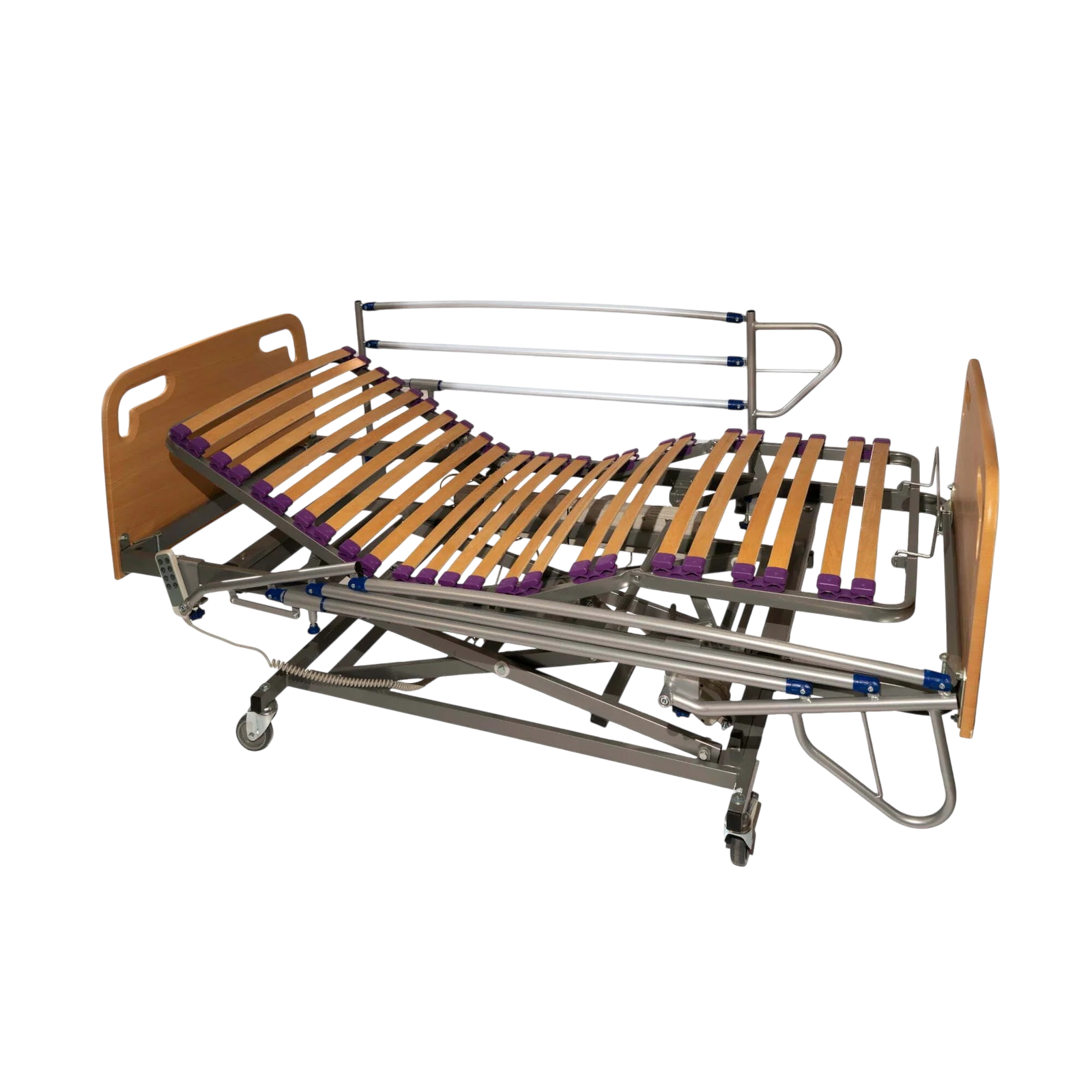 Cama geriátrica con carro elevador